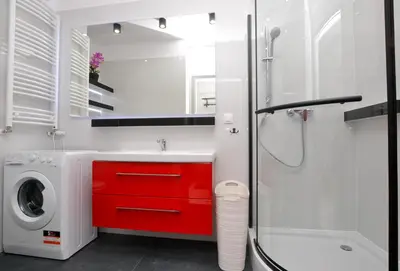 Łazienka w obiekcie Apartament DIAMENTOWY z garażem -Centrum Gliwic