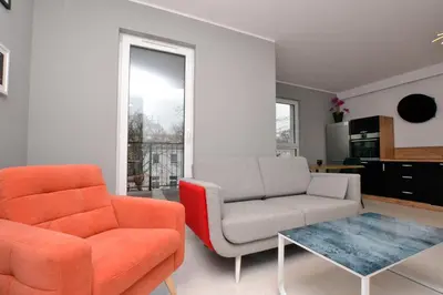 Część wypoczynkowa w obiekcie Apartament DIAMENTOWY z garażem -Centrum Gliwic
