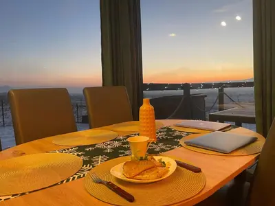 Balkon lub taras w obiekcie Samsara Domek koło Międzygórza Z sauną i klimatyzacją