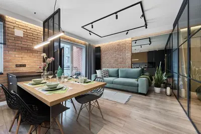 Część wypoczynkowa w obiekcie Lux Apartment Browary Wrocławskie by Noclegi Renters