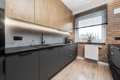 Kuchnia lub aneks kuchenny w obiekcie Lux Apartment Browary Wrocławskie by Noclegi Renters