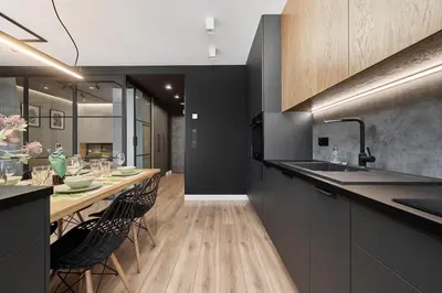 Kuchnia lub aneks kuchenny w obiekcie Lux Apartment Browary Wrocławskie by Noclegi Renters