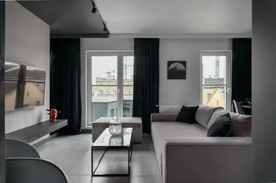 Część wypoczynkowa w obiekcie Niegaleria Apartament