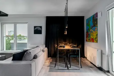 Część wypoczynkowa w obiekcie Niegaleria Apartament