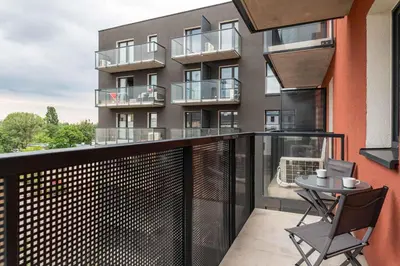 Balkon lub taras w obiekcie Niegaleria Apartament