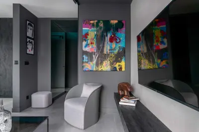 Część wypoczynkowa w obiekcie Niegaleria Apartament
