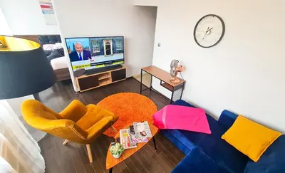 Telewizja i/lub zestaw kina domowego w obiekcie Peters Loft
