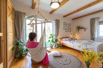 Łóżko lub łóżka w pokoju w obiekcie Apartament Boheme