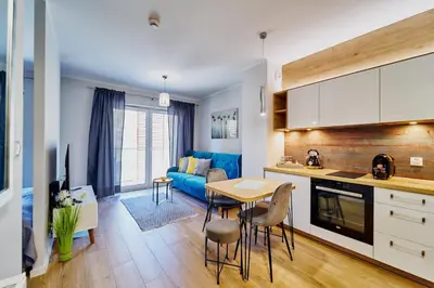Kuchnia lub aneks kuchenny w obiekcie LAGUNA Apartament Polanica Residence 38 z garażem SPA
