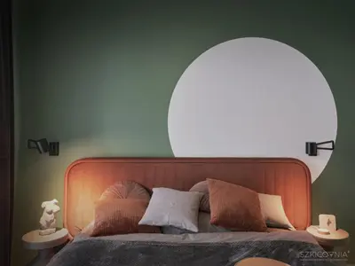Łóżko lub łóżka w pokoju w obiekcie Piękny Apartament nad Odrą w centrum Wrocławia