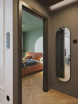 Łóżko lub łóżka w pokoju w obiekcie Piękny Apartament nad Odrą w centrum Wrocławia