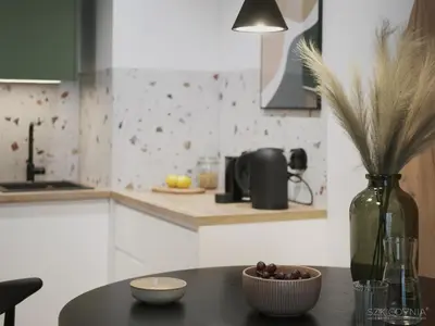 Kuchnia lub aneks kuchenny w obiekcie Piękny Apartament nad Odrą w centrum Wrocławia