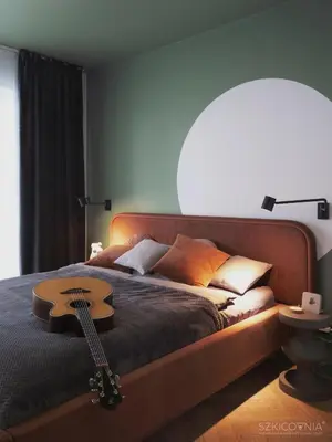 Łóżko lub łóżka w pokoju w obiekcie Piękny Apartament nad Odrą w centrum Wrocławia