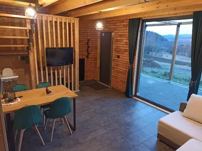 Telewizja i/lub zestaw kina domowego w obiekcie Maraśka Holiday House