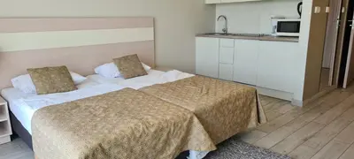 Łóżko lub łóżka w pokoju w obiekcie Apartament Czarna Góra Is23