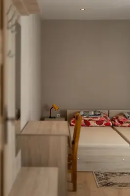 Łóżko lub łóżka w pokoju w obiekcie Sudecki Domek