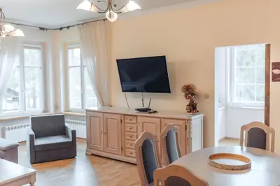 Telewizja i/lub zestaw kina domowego w obiekcie Apartament Mazurek