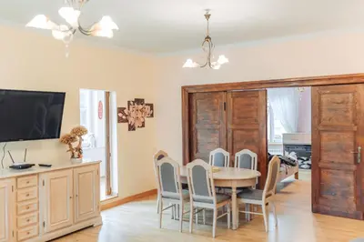 Telewizja i/lub zestaw kina domowego w obiekcie Apartament Mazurek