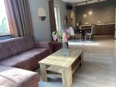 Część wypoczynkowa w obiekcie Apartament Caminski Dębowa