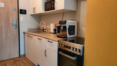 Kuchnia lub aneks kuchenny w obiekcie Sleep In Apartament Centrum