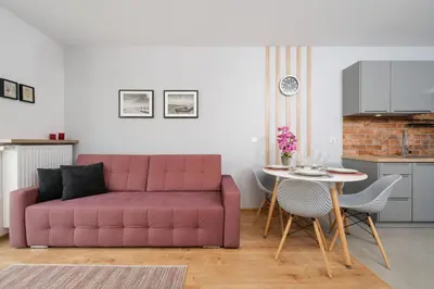 Kuchnia lub aneks kuchenny w obiekcie Apartment Kamienna Krzyki with FREE GARAGE Wrocław by Noclegi Renters