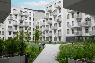 Budynek, w którym mieści się apartament