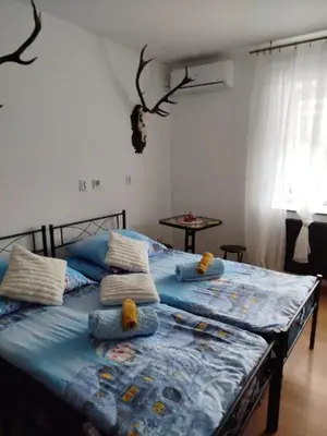 Łóżko lub łóżka w pokoju w obiekcie Seba