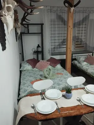 Łóżko lub łóżka w pokoju w obiekcie U Kasi