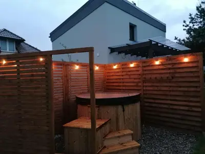 Plan piętra w obiekcie Przystań Dobrej Energii, domki całoroczne z gorącą balią z hydromasażem