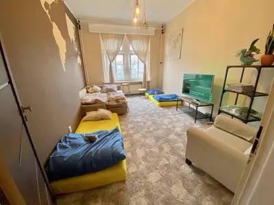 Część wypoczynkowa w obiekcie Apartament w centrum Wrocławia w kamienicy