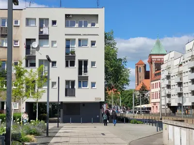 Budynek, w którym mieści się apartament