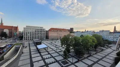 Widok na miasto Wrocław z tego apartamentu