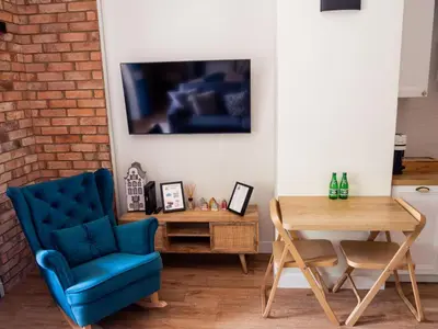 Telewizja i/lub zestaw kina domowego w obiekcie Brick Castle - Apartament Ulrich