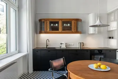 Kuchnia lub aneks kuchenny w obiekcie apartamenty-wroc Księcia Witolda by the River