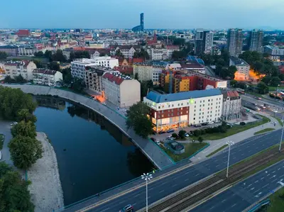 Widok na miasto Wrocław z tego hotelu