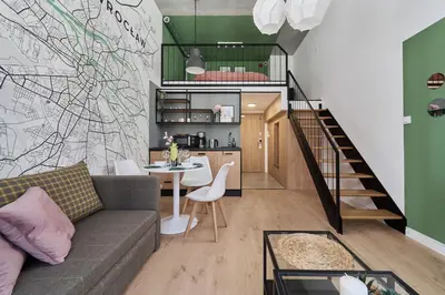Część wypoczynkowa w obiekcie Airport Studio Zarembowicza by Noclegi Renters