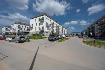 Budynek, w którym mieści się apartament