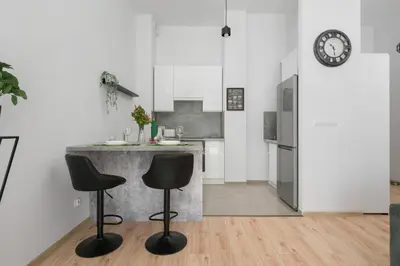Kuchnia lub aneks kuchenny w obiekcie Exclusive Apartment Kajdasza Wroclaw by Noclegi Renters
