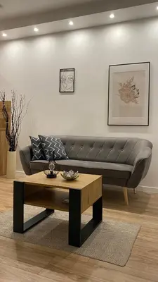 Część wypoczynkowa w obiekcie Nowoczesny Apartament w Dzierżoniowie - parter - balkon - pokój + sypialnia