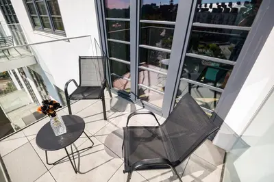 Balkon lub taras w obiekcie Rezydencja Wrocław Centrum