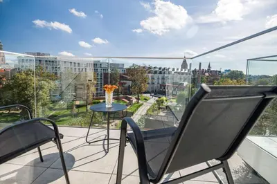 Balkon lub taras w obiekcie Rezydencja Wrocław Centrum