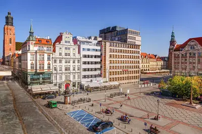 Widok na miasto Wrocław z tego apartamentu