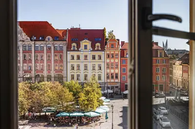Widok na miasto Wrocław z tego apartamentu