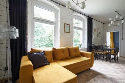 Część wypoczynkowa w obiekcie Art Apartment Grzmiąca