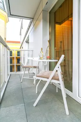 Balkon lub taras w obiekcie Apartament Versace Księcia Witolda