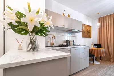 Kuchnia lub aneks kuchenny w obiekcie Apartament Versace Księcia Witolda