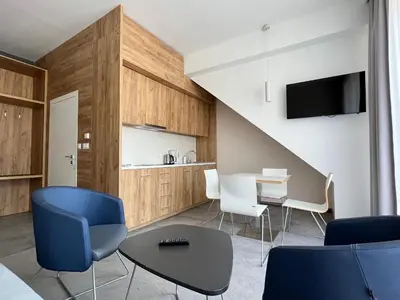 Kuchnia lub aneks kuchenny w obiekcie Aparthotel Apartamenty Czarna Góra 417