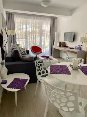 Część wypoczynkowa w obiekcie Apartament Czarna Góra Livigno