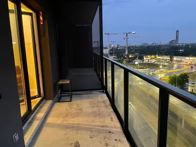 Balkon lub taras w obiekcie apartament Legnicka 33 Wrocław