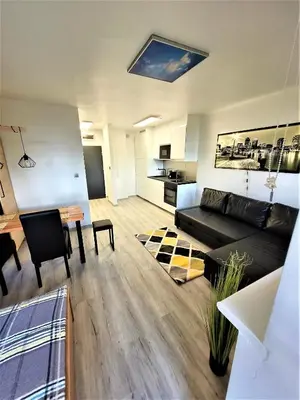 Kuchnia lub aneks kuchenny w obiekcie Apartament z balkonem Gliwice Mewy